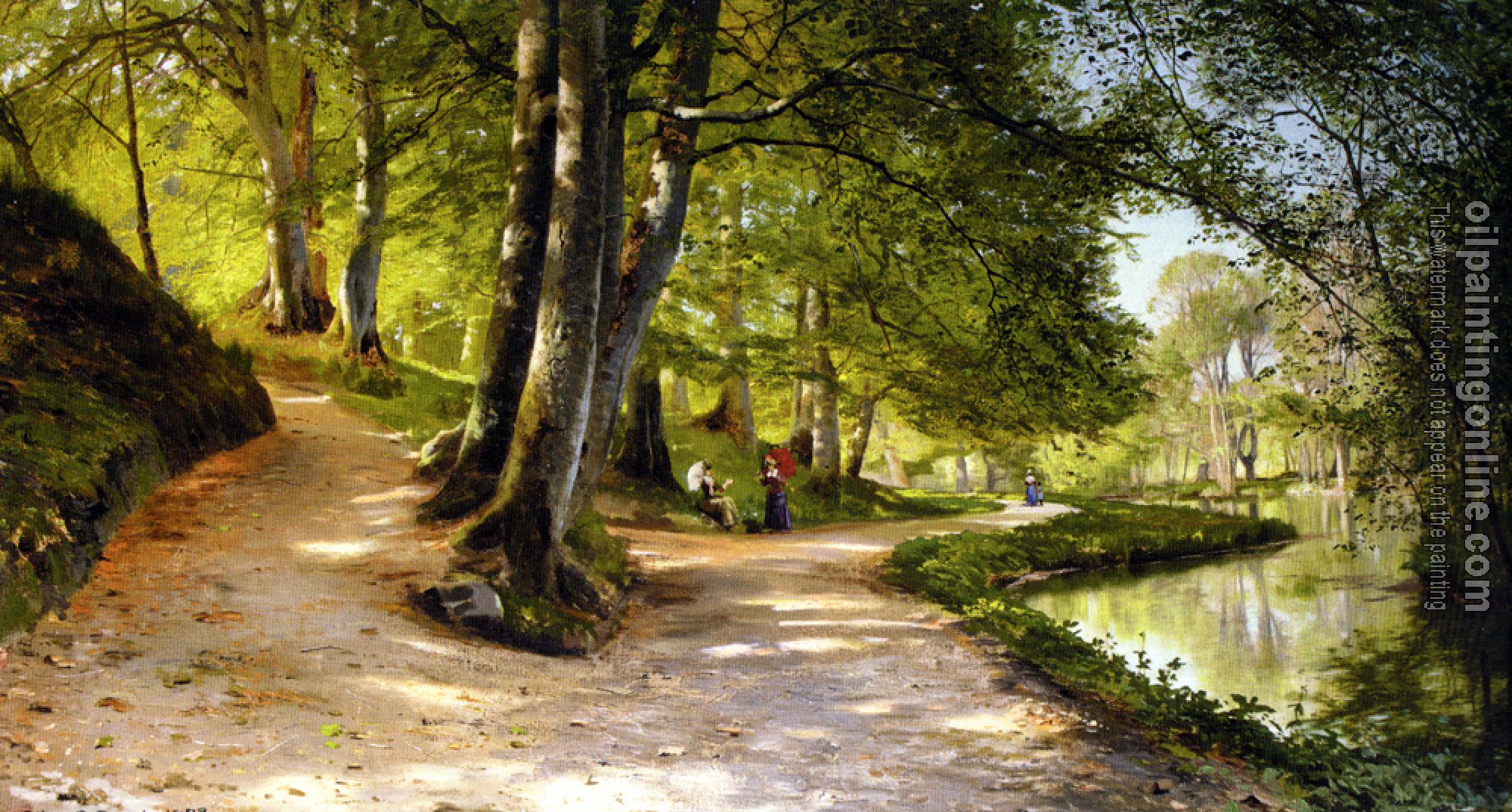 Monsted, Peder Mork - Den Rode Paraply, The Red Umbrella